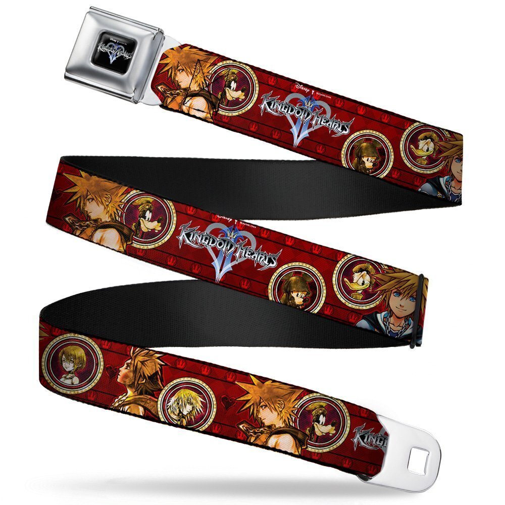 3510 unisex adult Buckle-down Seatbelt Kingdom Hearts Ii Wdy211 Belt